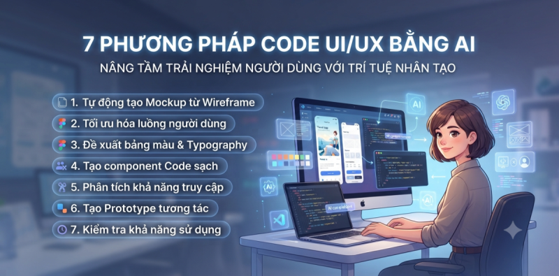 7 phương pháp code UI/UX bằng AI