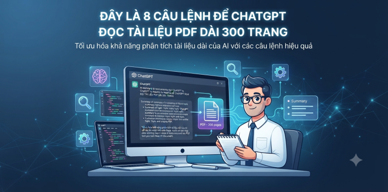 Đây là 8 câu lệnh để ChatGPT đọc tài liệu PDF dài 300 trang